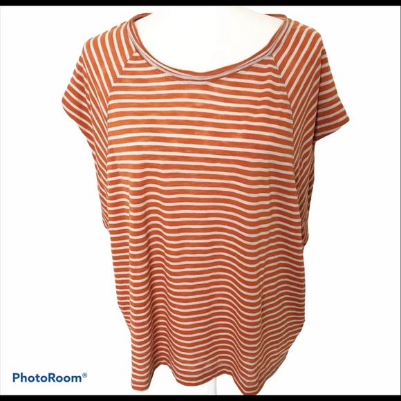 Free People Halo Stripe Knit Tee Copper Size Small - Picture 9 of 15